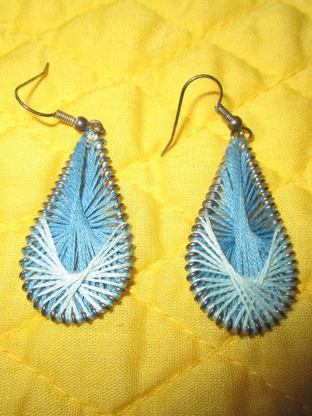 Women's Handmade Turquoise/Light Turquoise Dangle Earrings